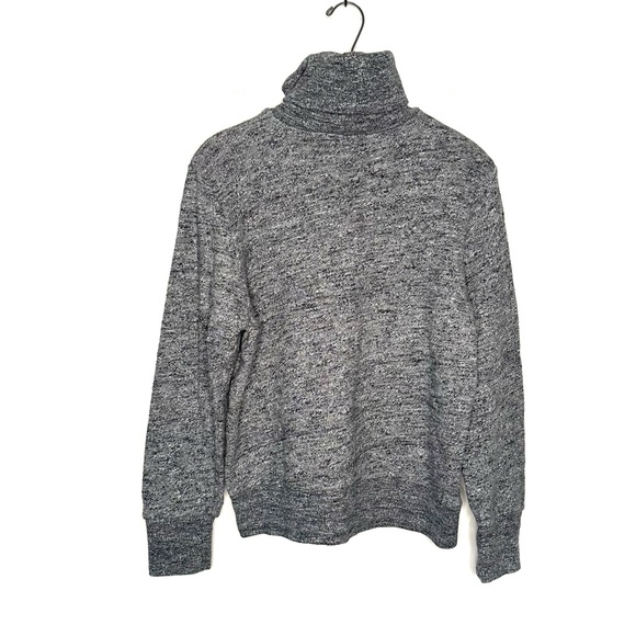 J. Crew | Gray Relaxed Heather Turtleneck Sweatshirt Size XL - Picture 3 of 6